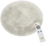 Trio Leuchten LED Deckenleuchte Lunar 627514000, Acryl mit Mondmotiv, Mondphase