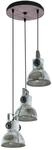 EGLO Pendellampe Barnstaple, 3 flammige Vintage Pendelleuchte im Industrial Design,