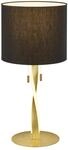 Trio Leuchten Nandor 575310379 Tischleuchte, Metall Schwarz Matt/Goldfarbig, 3 Watt,