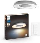 Philips Hue White Amb. LED-Deckenleuchte Still inkl. Dimmschalter, aluminium,