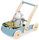 PINOLINO Lauflernwagen Fiete, Kinder Laufhilfe mit Bremssystem, gummierte Holzr&auml;der,