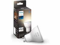 Philips Hue White GU10 Lampe Einzelpack 400lm, dimmbar, warmweißes Licht,...
