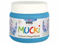 KREUL 23122 - Mucki schimmernde Funkel - Fingerfarbe, 150 ml in Diamanten blau,...