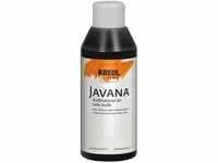 KREUL 91310 - Javana Stoffmalfarbe für helle Stoffe, 250 ml Glas in schwarz,