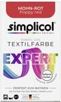 simplicol Textilfarbe expert Mohn-Rot 150 g | Perfektes F&auml;rbemittel f&uuml;r...