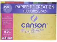 Canson 34135 Colorline Zeichenpapier mit feiner Körnung, hell, A4, 150 g, 12...