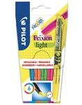 PILOT - 6er-Set FriXion Light - Radierbarer Textmarker - Neonpink, Neongelb, Violett,