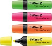Pelikan Textmarker 490, 4 Neon-Farben, 4 St&uuml;ck, mit Keilspitze | Pelikan...