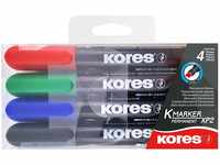 Kores - K-Marker XP2: Bunte Permanent Marker Stifte, Keilspitze mit...
