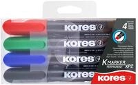 Kores - K-Marker XP2: Bunte Permanent Marker Stifte, Keilspitze mit wasserfester und
