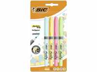 BIC Pastell Textmarker, Highlighter in 4 verschiedenen Pastellfarben,...