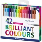 STAEDTLER triplus 334 C42 Fineliner, dreikant, Set mit 42 brillanten Farben,