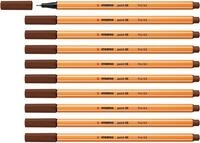 STABILO - Fineliner - point 88-10er Pack - braun