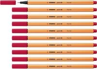 STABILO - Fineliner - point 88-10er Pack - dunkelrot