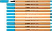 STABILO - Fineliner - point 88-10er Pack - Neonfarbe, leuchtfarbenblau