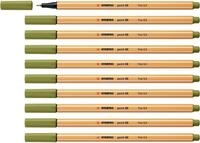 STABILO - Fineliner - point 88-10er Pack - schlammgr&uuml;n