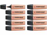 Textmarker - STABILO BOSS ORIGINAL Pastel - 10er Pack - cremige Pfirsichfarbe