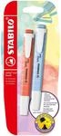 STABILO - Textmarker - swing cool Pastel - 2er Pack - Wolkenblau, Korallrot