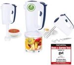 Emerio HMS-113257.2 Handmixer-Set mit revolution&auml;rem 1-Finger-Speed-Control, Quirl