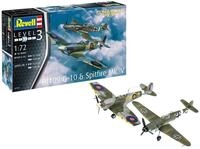 Revell Modellbausatz Combat Set Bf109G-10 und Spitfire Mk.V I Detailreiche