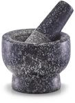 Zeller M&ouml;rser und St&ouml;&szlig;el-Set, Granit, anthrazit, ca. 9 x 9 x 6,5 cm