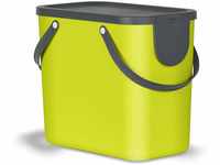Rotho Albula Mülltrennungssystem 25l für die Küche, Kunststoff (PP) BPA-frei,