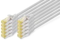 DIGITUS LAN Kabel Cat 6A &ndash; 3 m &ndash; 10 St&uuml;ck &ndash; S/FTP Geschirmt &ndash; Grau | 10