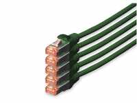 DIGITUS LAN Kabel Cat 6 - 10m - 5 Stück - RJ45 Netzwerkkabel - S/FTP Geschirmt...