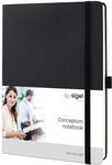 SIGEL CO118 Premium Notizbuch B5 liniert schwarz, Composition, Hardcover, 194