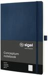 SIGEL CO316 Premium Notizbuch A4 kariert blau, Softcover, 194 nummerierte Seiten,