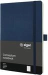 SIGEL CO326 Premium Notizbuch A5 kariert blau, Softcover, 194 nummerierte Seiten,