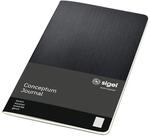 SIGEL CO862 Notizheft A5 kariert schwarz, 64 Seiten, aus nachhaltigem Papier,