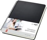 SIGEL CO823 Premium Spiralblock A5 liniert schwarz, 80 Blatt, sehr stabiler