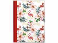 RNKVERLAG 46750 - Kladde / Notizbuch „Flamingo rot, dotted, DIN A5, 96 Blatt,...