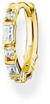 THOMAS SABO Einzel Creole wei&szlig;e Steine gold 925 Sterlingsilber, 750 Gelbgold