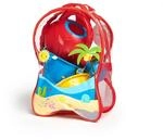 Hape Strandrucksack Grundausstattung &ndash; 7-teiliges Sandspielzeug-Set mit Eimer,