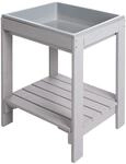 roba Outdoor+ Sand- & Matschtisch Tiny aus Massivholz, grau | Wetterfester...