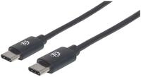 Manhattan 354899 USB 3.1 Typ C Gen2-Kabel Typ C-Stecker auf Typ C-Stecker 10 Gbit/s,