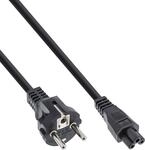 InLine 16656X Netzkabel f&uuml;r Notebook, 3pol Kupplung, schwarz, 1,8m