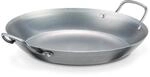 GSW 860611 GastroTraditionell Lyoner Eisen Paella-Pfanne - 34cm, Grau