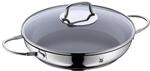 WMF Devil Servier-Schmorpfanne Induktion 26 cm mit Glasdeckel, Ofenfeste Pfanne,