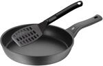 WMF Permadur Premium Bratpfanne Induktion 28 cm, mit Pfannenwender, Aluminium