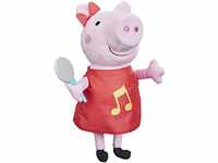 Peppa Pig Grunz-mit-Mir-Peppa, Singende Plüschpuppe mit rotem Kleid und...