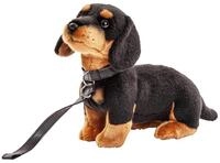 Uni-Toys - Dackel (mit Leine) - 27 cm (L&auml;nge) - Pl&uuml;sch-Hund, Haustier -