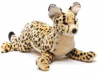 Uni-Toys - Savannah-Katze, liegend - 60 cm (Länge) - Plüsch-Serval -...
