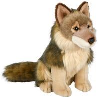 Uni-Toys - Wolf, sitzend - 25 cm (H&ouml;he) - Pl&uuml;sch-Wolf, Lupus - Pl&uuml;schtier,
