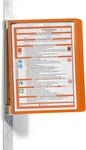Durable Sichttafelwandhalter (Vario Magnet Wall 5, mit 5 Sichttafeln A4) orange,