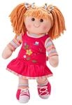Heless 700 - Stoffpuppe M&auml;dchen Lili mit feschem Kordkleid und Ringelshirt, ca. 42