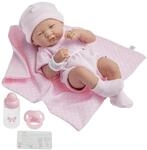 JC Toys- La Newborn Newborn Doll 38 cm is Made of Soft Vinyl, with Knitted Clothes