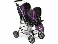Bayer Chic 2000 691 25 - Tandem Puppen Buggy Twinny, Pflaume, lila, 63 x 43 x...
